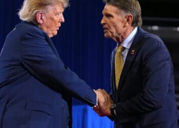 Trump, who owned the Miss Universe pageant, touts how handsome GOP candidates are, even praising parts of their body. ‘Look at this beautiful guy’