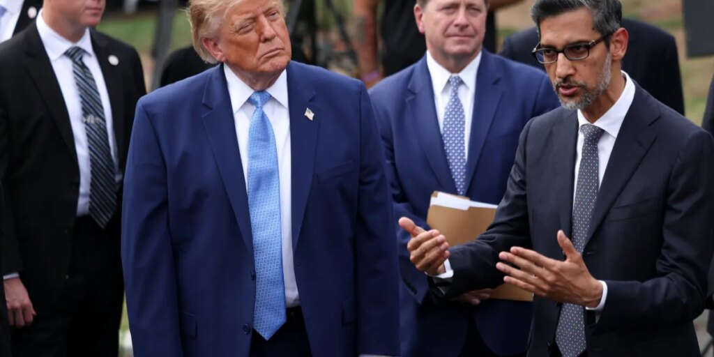 Trump wanted a ‘Trump Ocean’ on Google Maps. He says CEO Sundar Pichai shut it down
