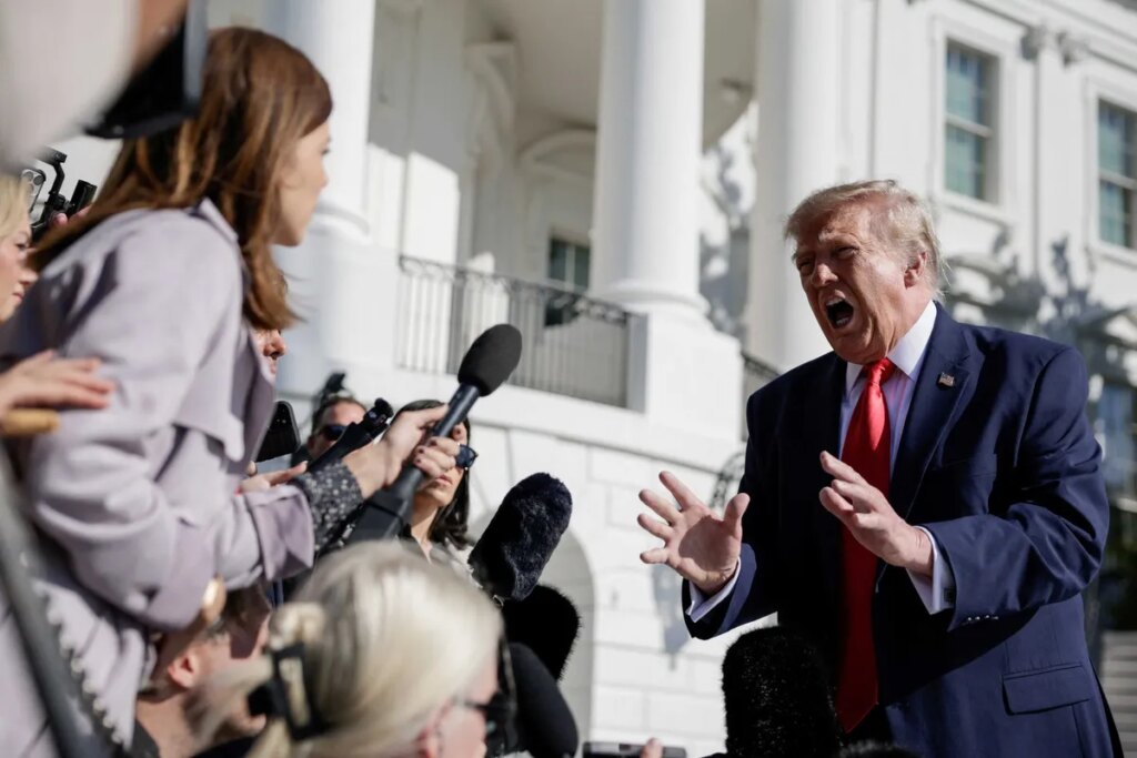 ‘You don’t know anything!’ Defensive Trump snaps at reporter over ad with ‘lucid’ mother