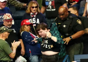 Woman Trump mocked as ‘a fat guy’ lawyers up as men who punched her go uncharged: report