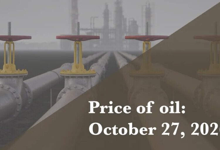 Current price of oil as of October 27, 2026