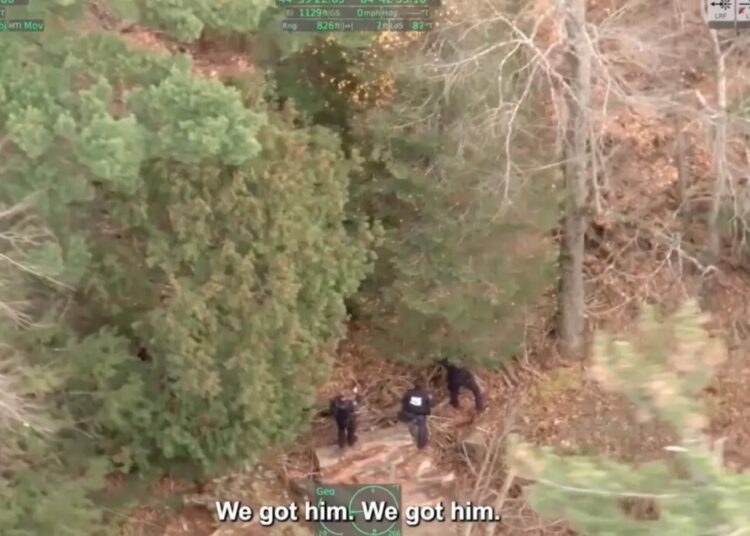 Drone footage captures wild moment escaped prison inmate is caught by police: ‘We got him’