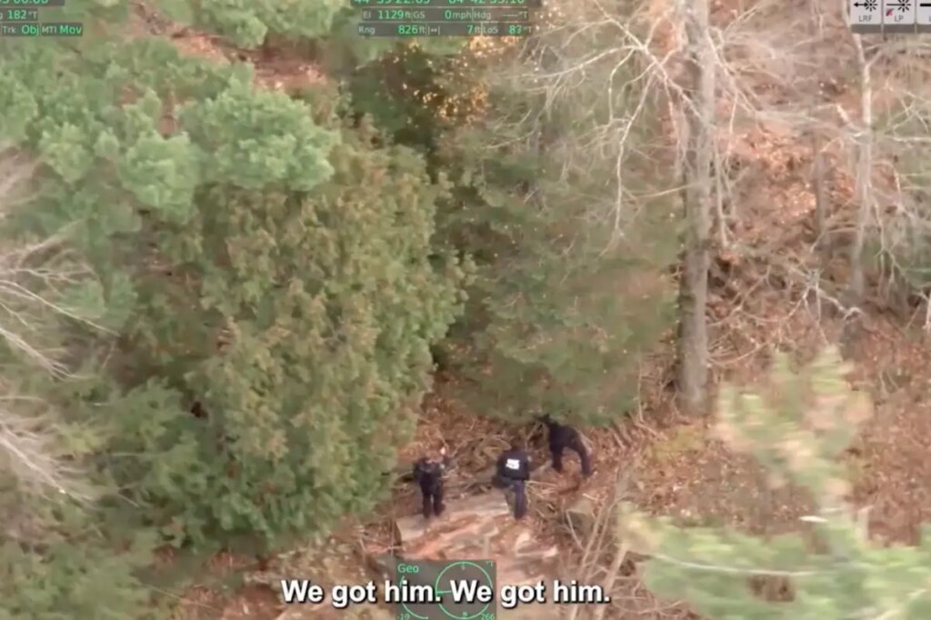 Drone footage captures wild moment escaped prison inmate is caught by police: ‘We got him’