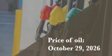 Current price of oil as of October 29, 2026