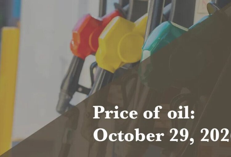 Current price of oil as of October 29, 2026