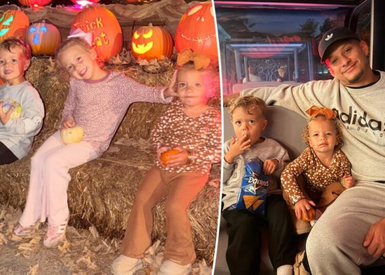 Patrick and Brittany Mahomes’ 3 kids steal the show in adorable pumpkin patch photos