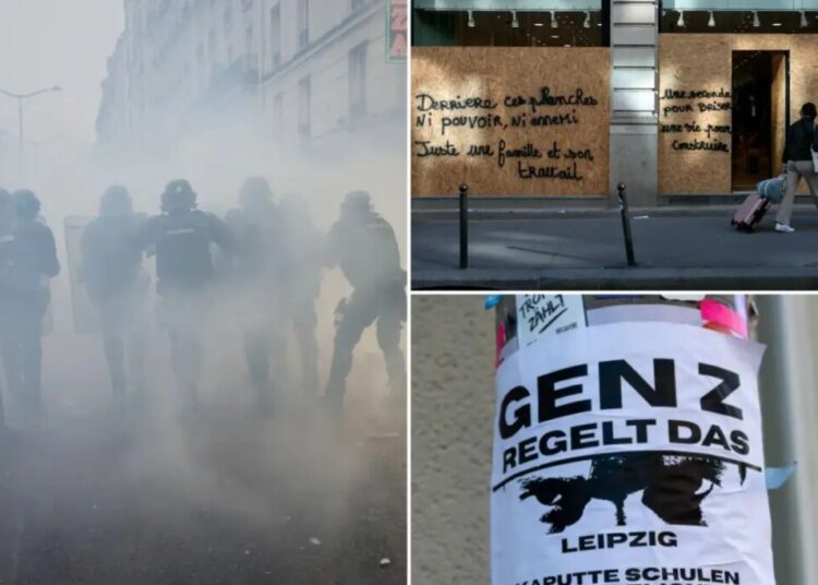 France heads into third weekend of protests as youth-led rallies erupt across Europe