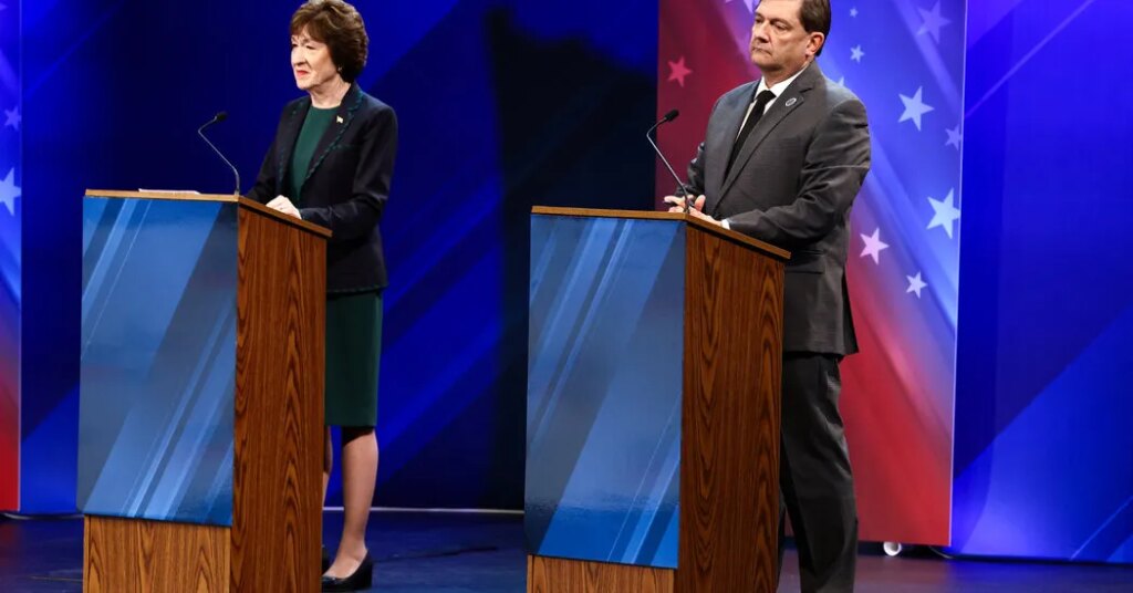 Susan Collins Says Rival’s ‘Oh, Shut Up’ Comment Reflects How He Treats Women