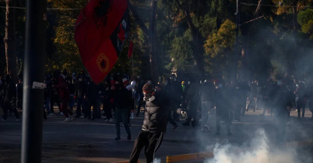 Albania’s Leader Denounces Violence as Protesters Demand Resignation