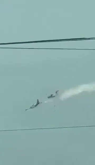 Two Philippine Air Force planes collide in mid-air during a training flight.