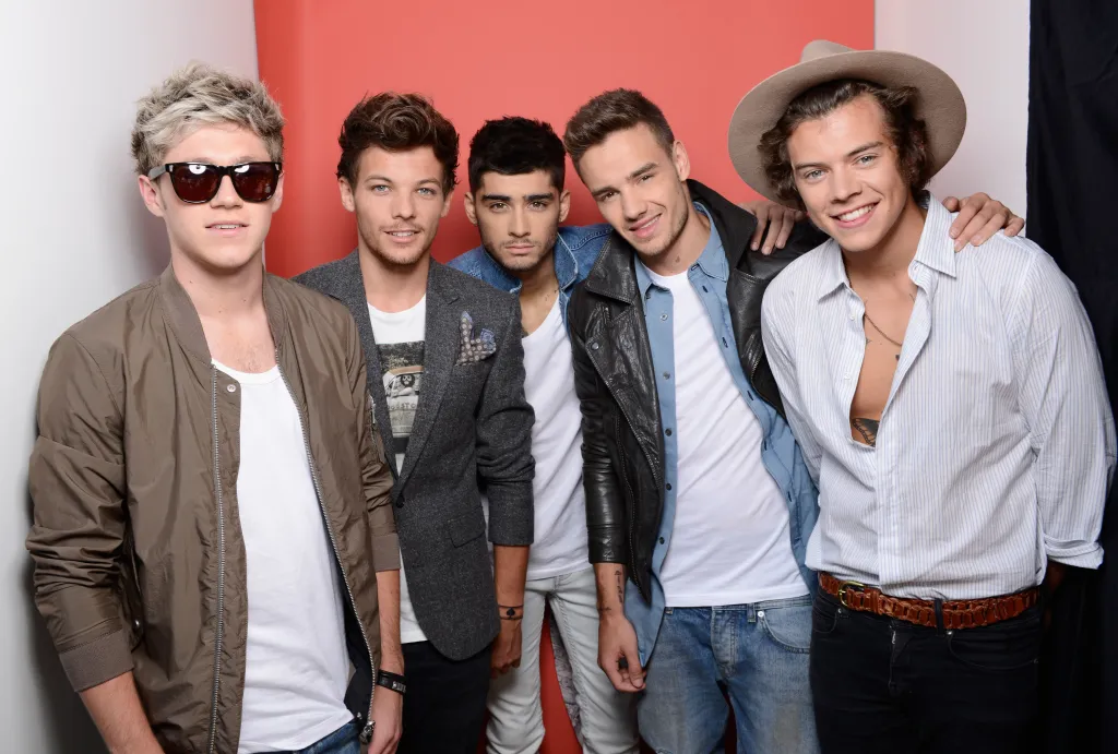 Musicians Niall Horan, Louis Tomlinson, Zayn Malik, Liam Payne and Harry Styles of One Direction pose for a portrait.