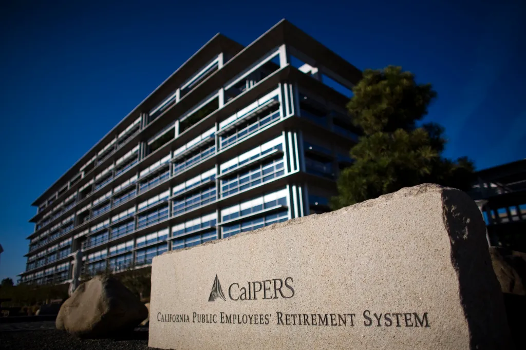 The headquarters of Calpers, the largest U.S. public pension fund, in Sacramento, California.