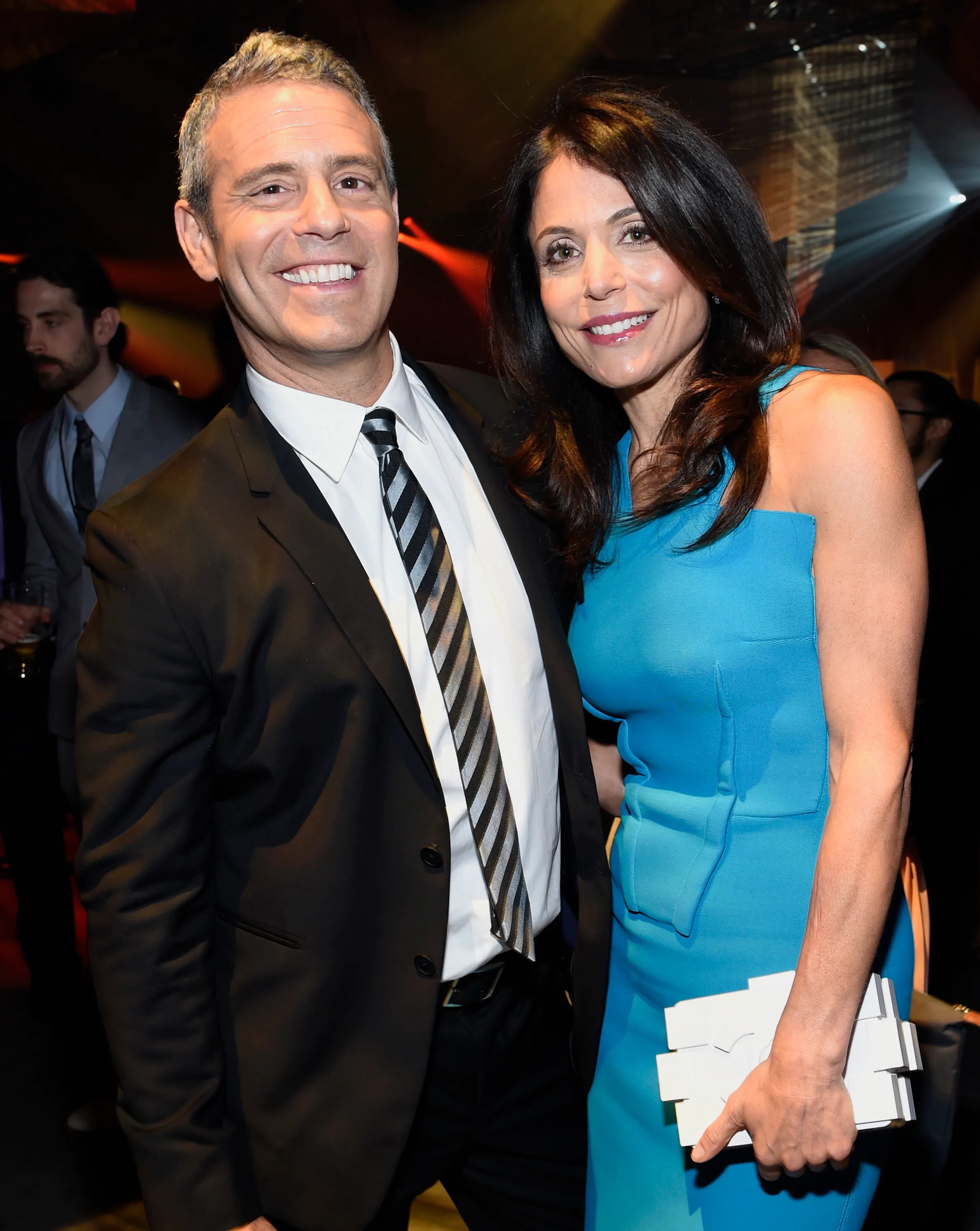 Andy Cohen and Bethenny Frankel at the NBCUniversal Cable Entertainment Upfront.
