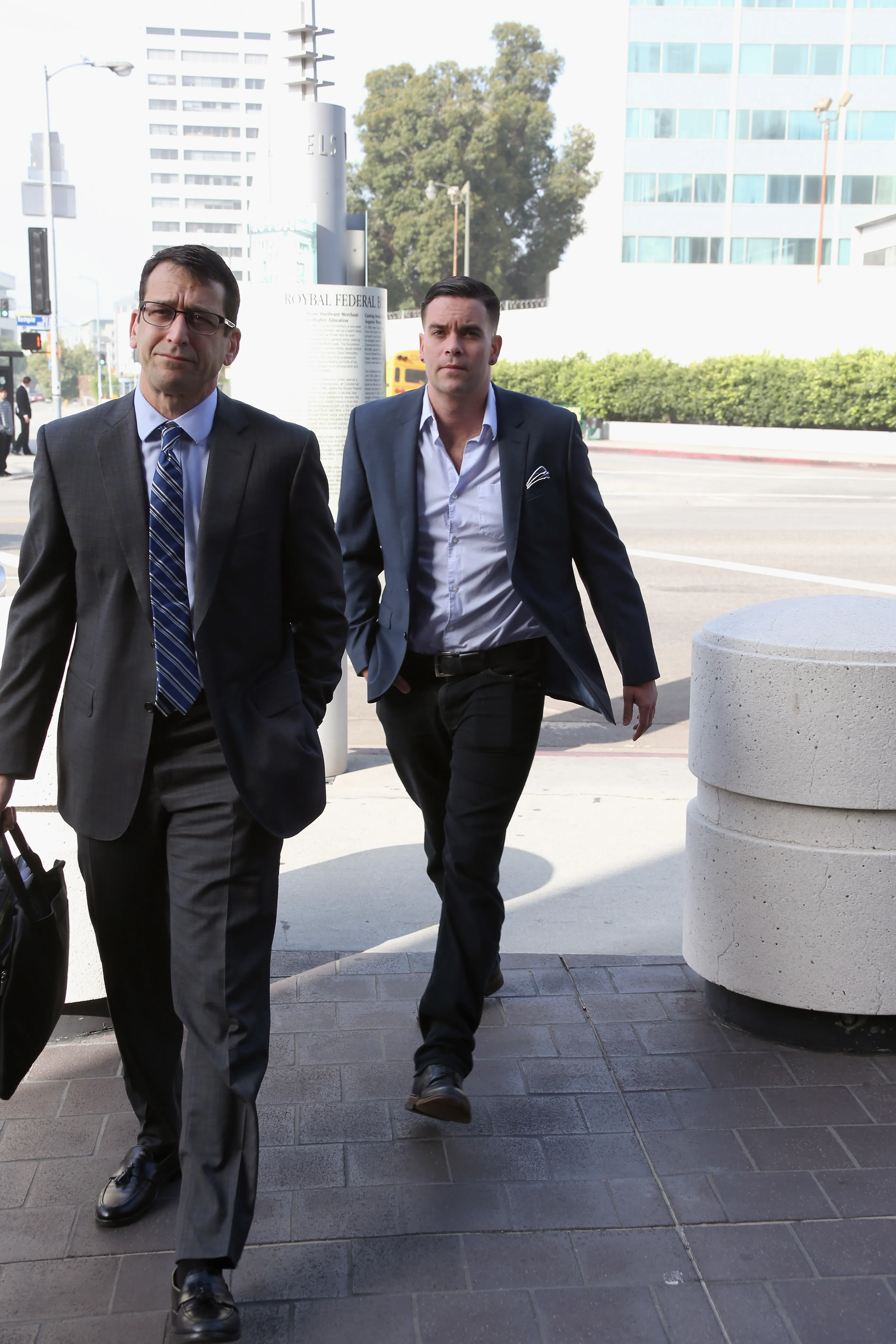 Mark Salling arriving for a court appearance at the United States Courthouse.