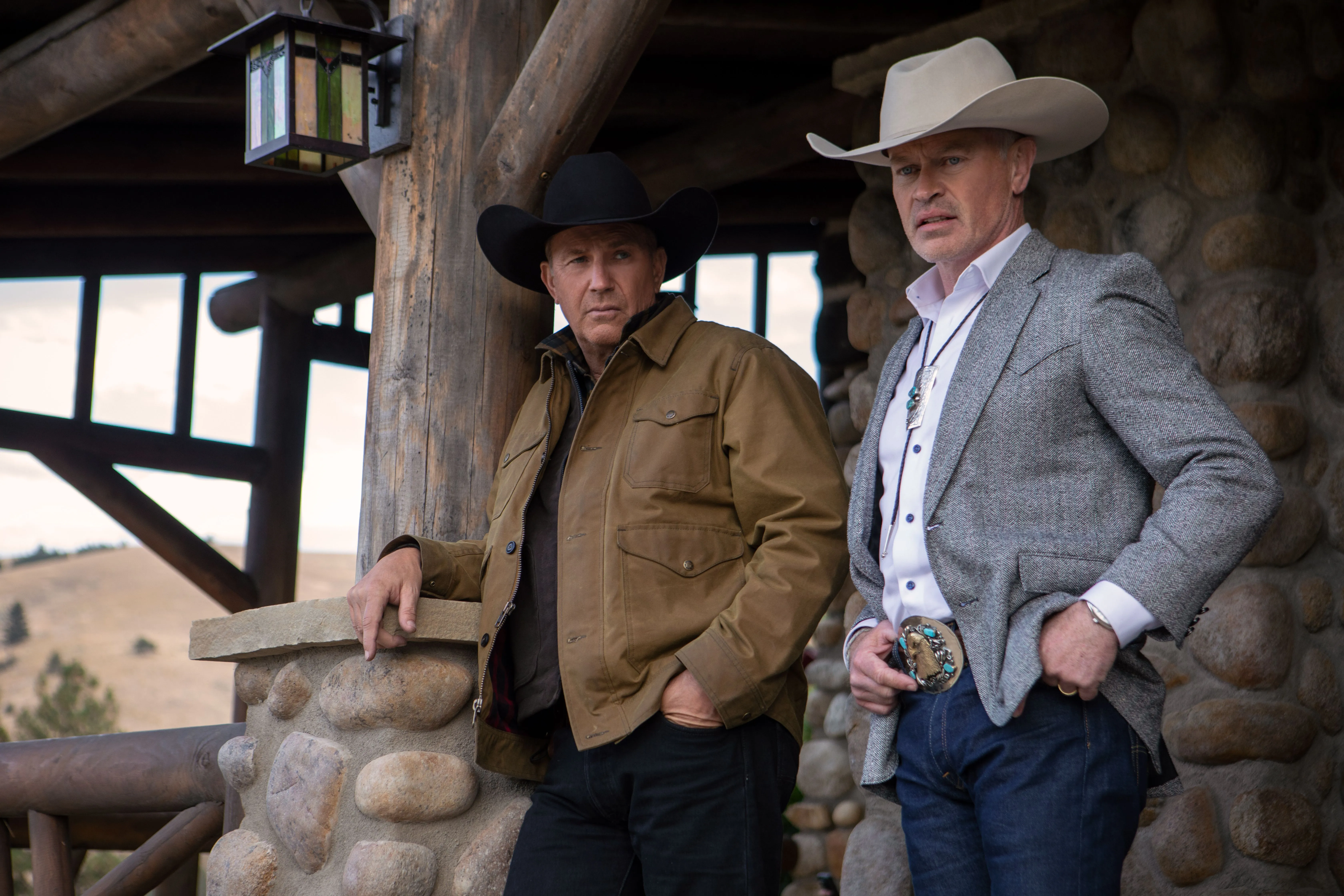 Kevin Costner as John Dutton and Neal McDonough as Malcolm Beck
'Yellowstone' TV Show Season 2