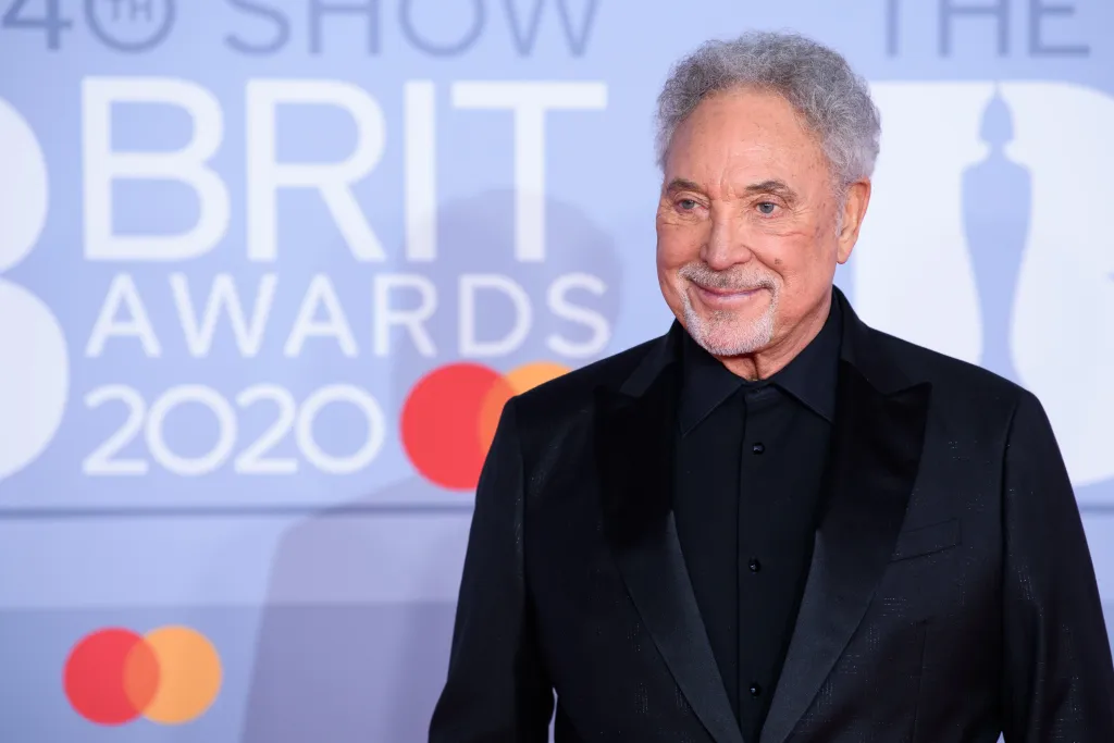 Tom Jones attends The BRIT Awards at The O2 Arena in London, England.