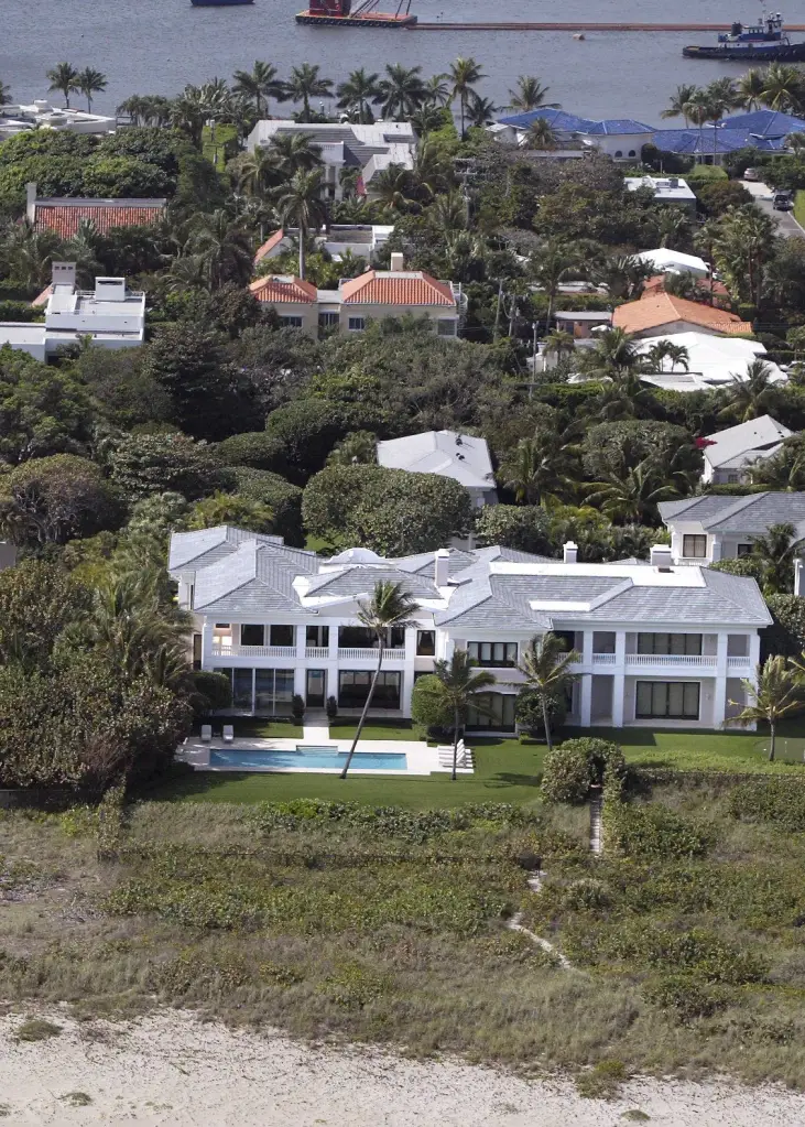 The late Rush Limbaugh's sprawling oceanfront mansion at 1495 N. Ocean Blvd. was demolished after Lauder purchased it in 2023.