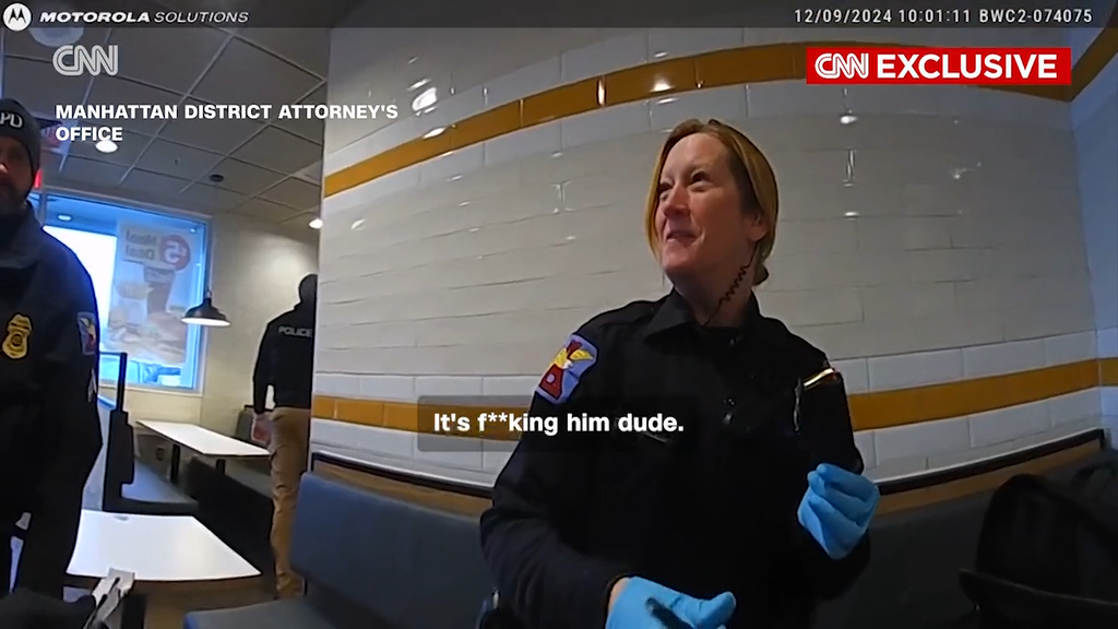 Police body camera footage shows the arrest of Luigi Mangione inside a McDonald's.