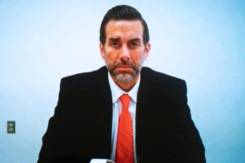 Jason Galanis testifying virtually at a House Oversight and Accountability Committee hearing.