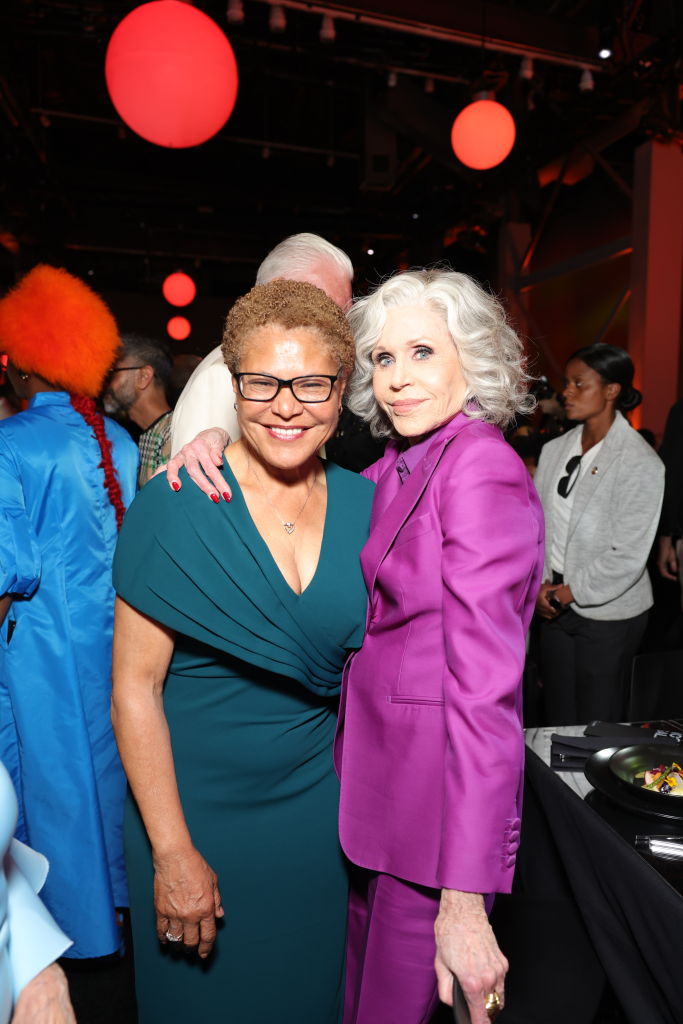 Karen Bass and Jane Fonda attend the MOCA Gala at The Geffen Contemporary at MOCA.