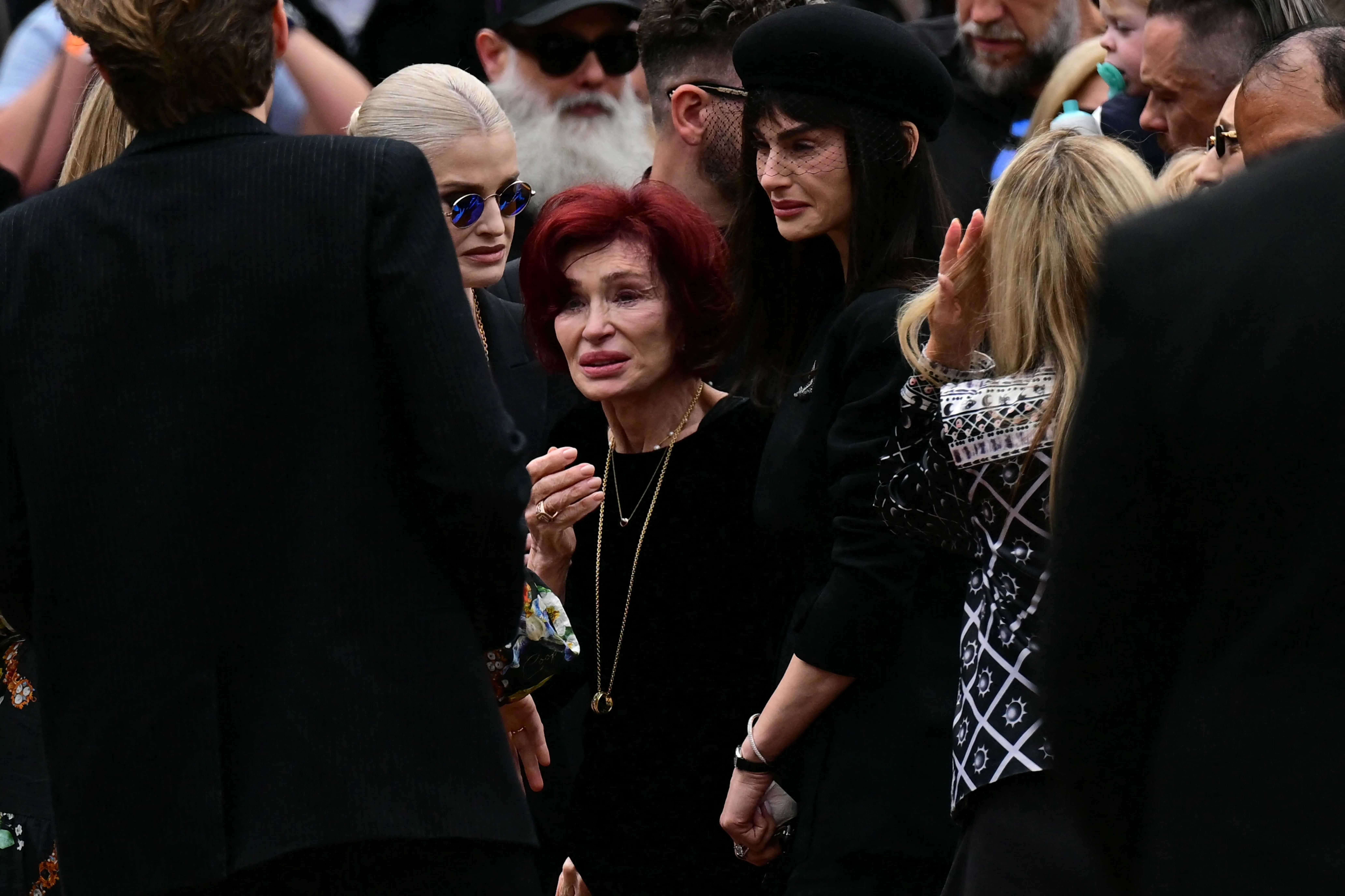 Sharon Osbourne at Ozzy's funeral.