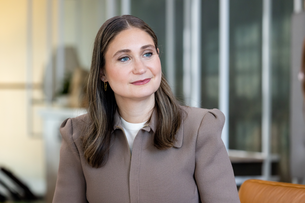 Daniela Amodei, co-founder and president of Anthropic, during an interview at the company's headquarters.