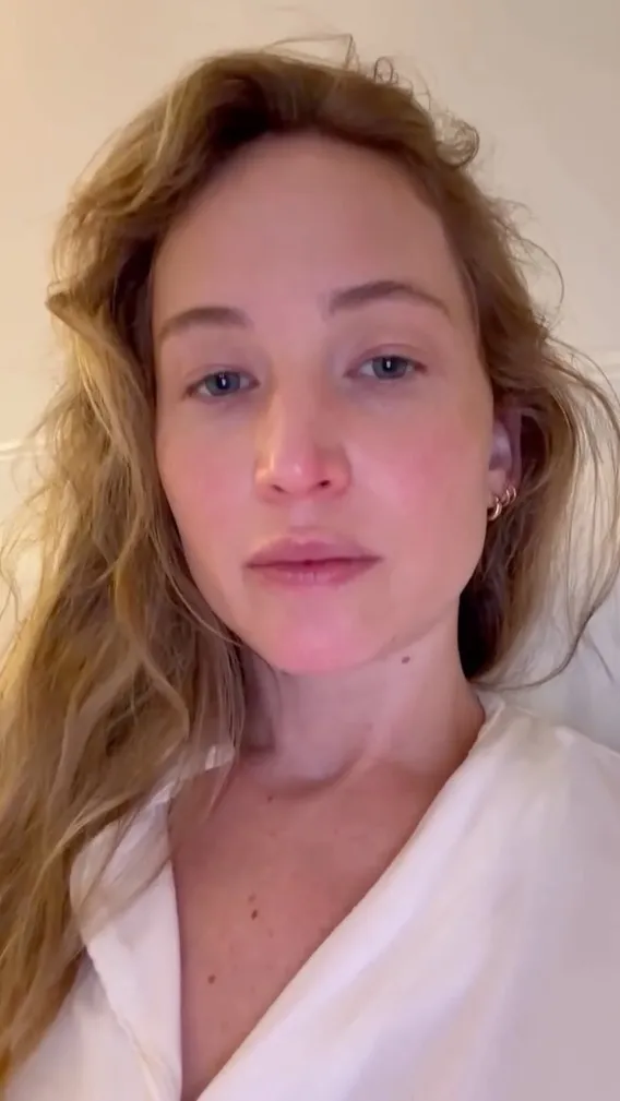 Jennifer Lawrence in her first Instagram post.