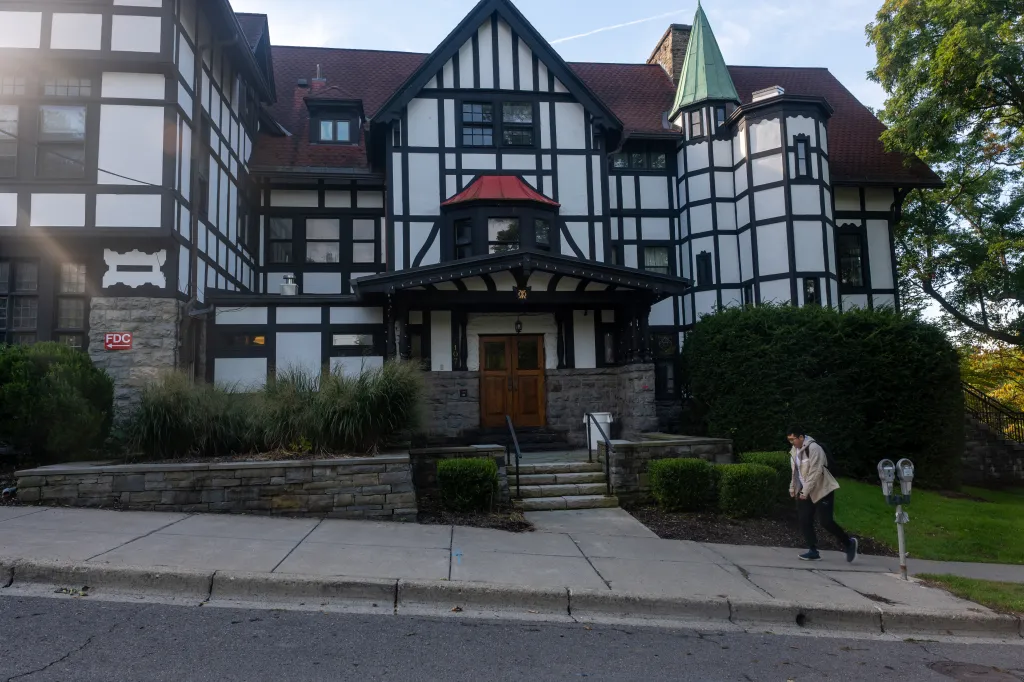 The Chi Phi fraternity house at Cornell University.