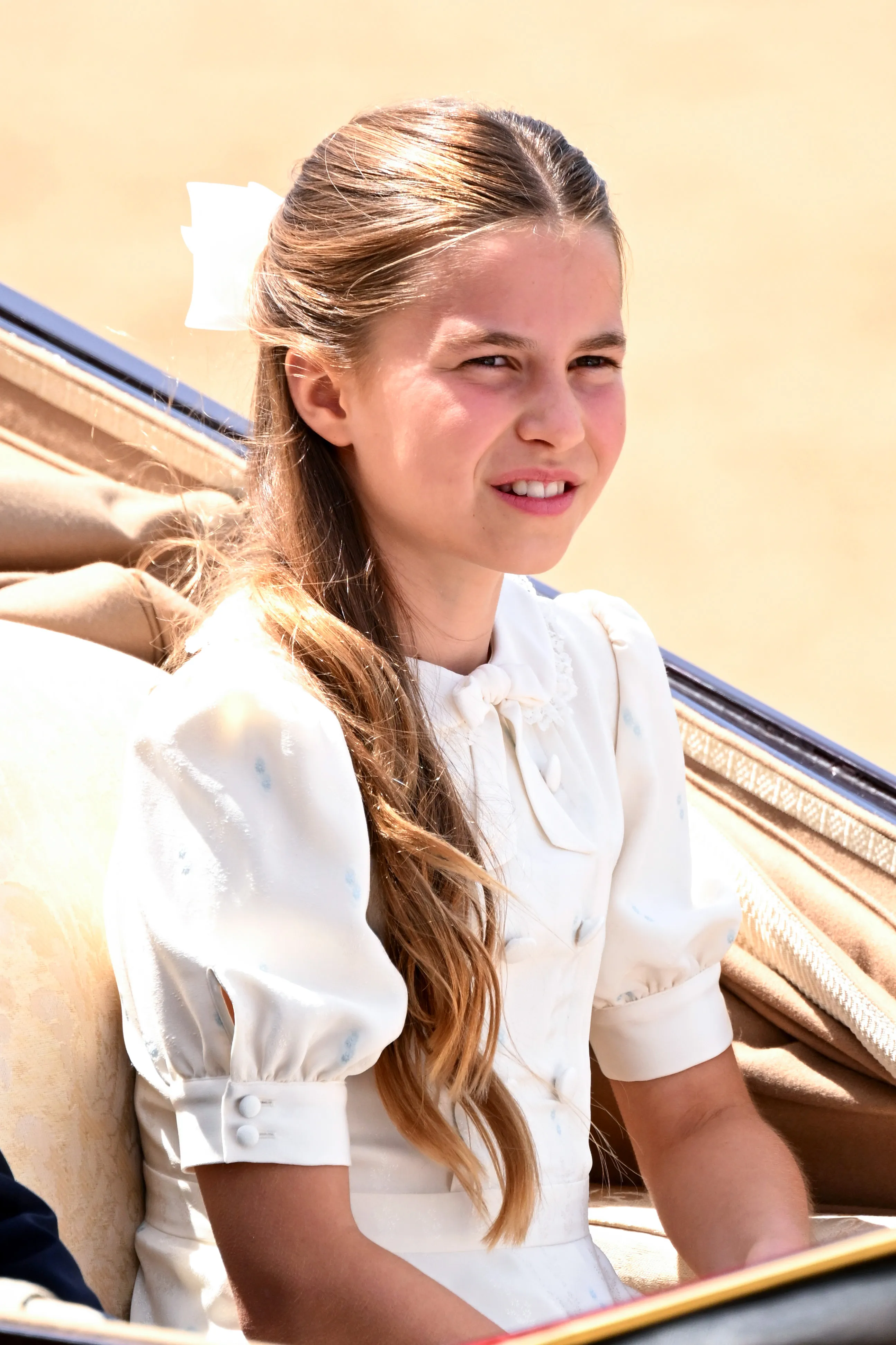 Princess Charlotte of Wales during Trooping The Colour in London.