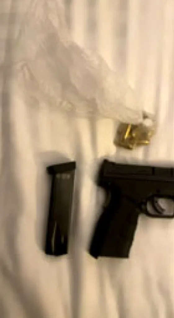 A gun found in the possession of Norwegian Johannes Kongsnes Natland is shown in an undated handout photo released by Britain's Metropolitan Police on Oct. 16, 2026.