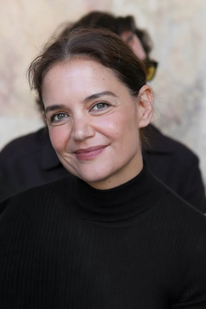 Katie Holmes attending the Gabriela Hearst fashion show at Paris Fashion Week.