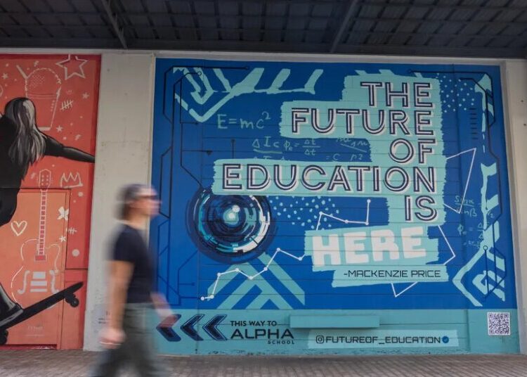An A.I. School Claims to Teach Kids Twice as Fast. Many Don’t Make It.
