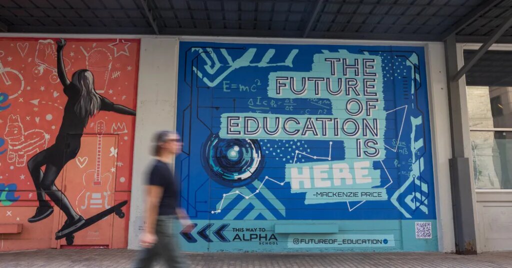 An A.I. School Claims to Teach Kids Twice as Fast. Many Don’t Make It.