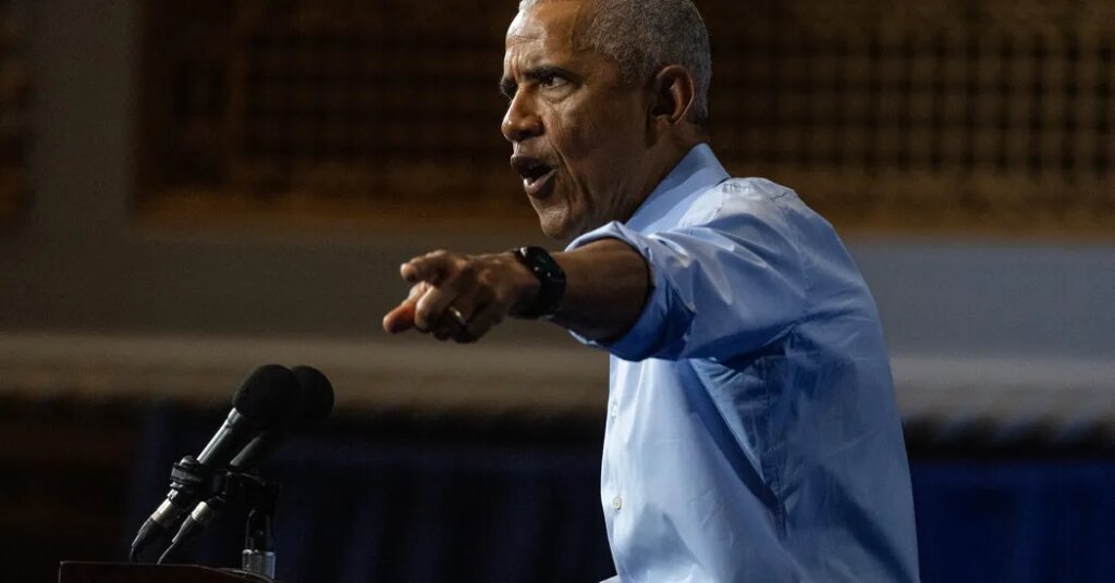 Obama Issues Searing Attacks on Trump, Ramaswamy in Return to Campaign Trail