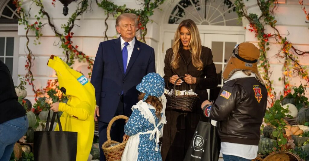 Melania Trump’s Halloween Coat Was Its Own Kind of Costume