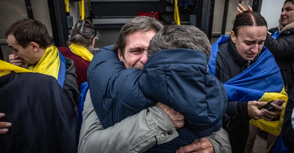 ‘We Are Coming From Hell’: A Ukrainian City’s Evacuees Tell Survival Stories