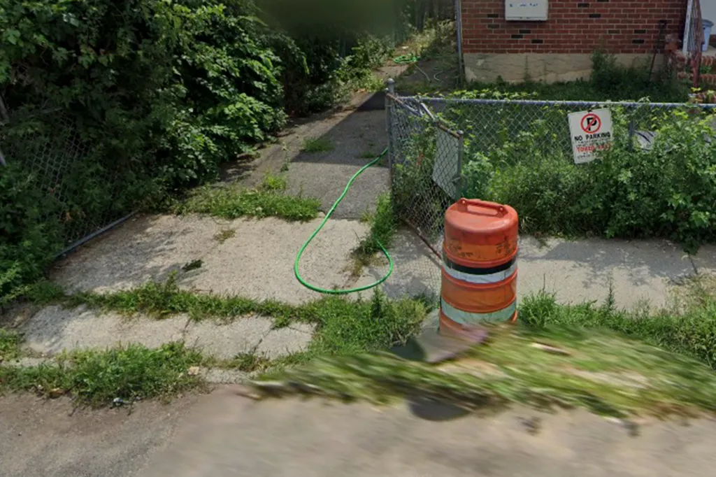 his driveway