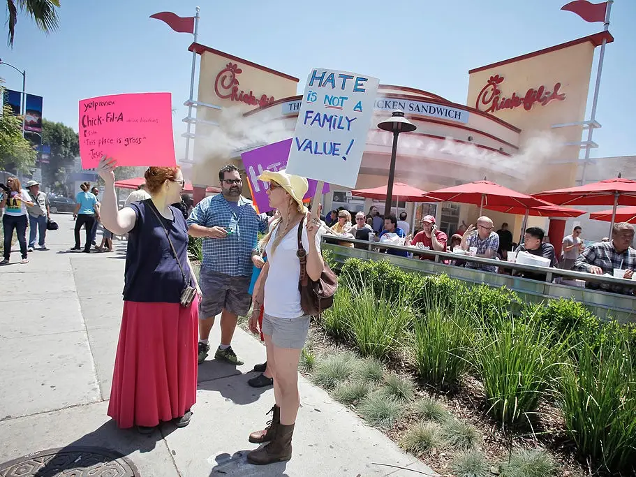 chick fil a protest