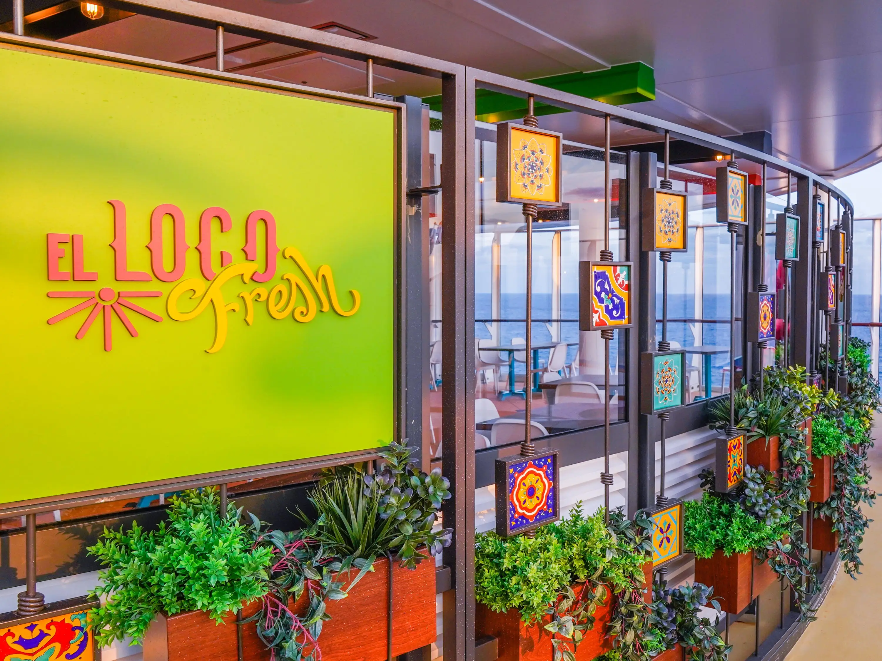 El Loco Fresh sign on the top deck