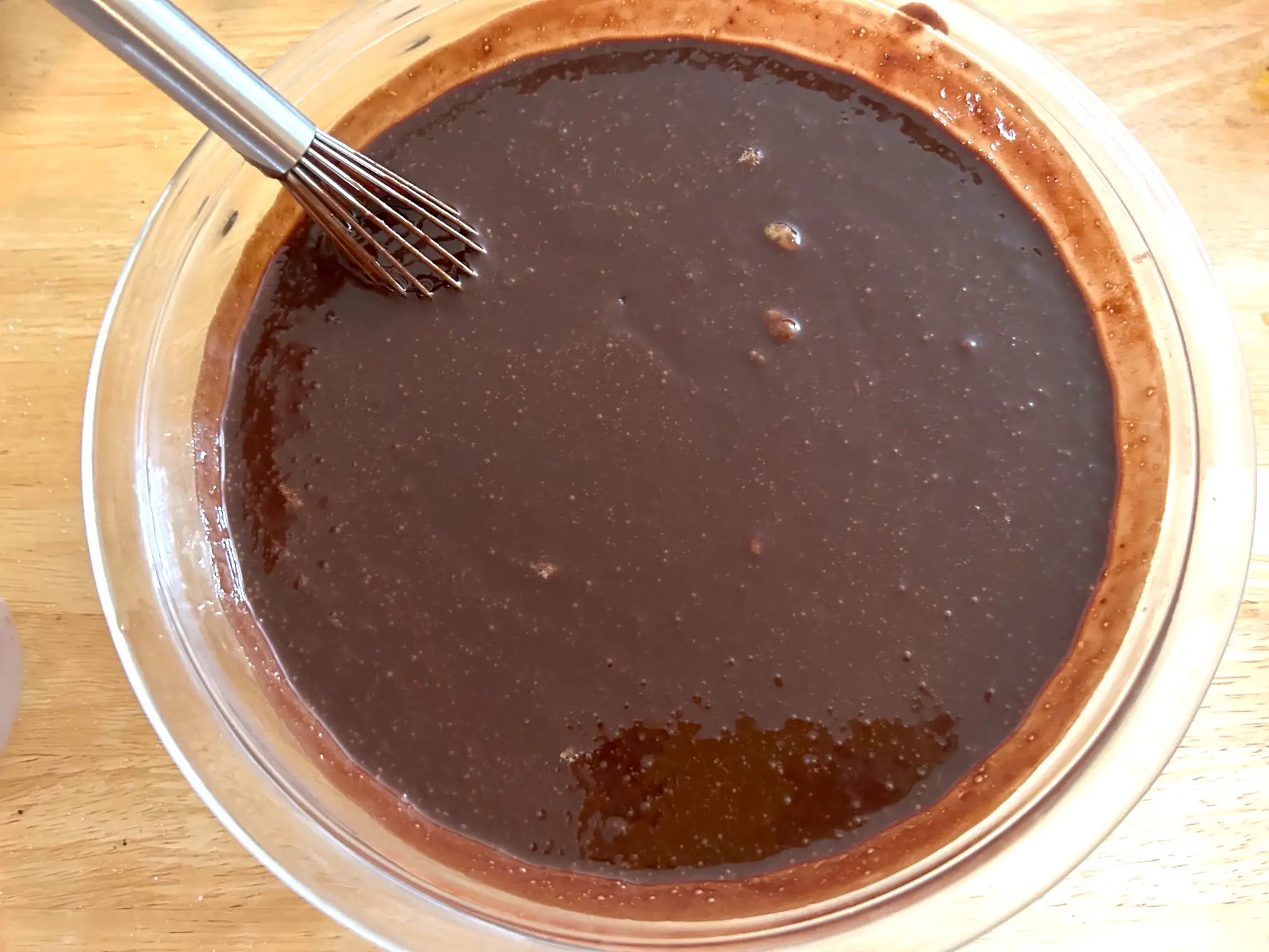 The batter for Ina Garten's Outrageous Brownies