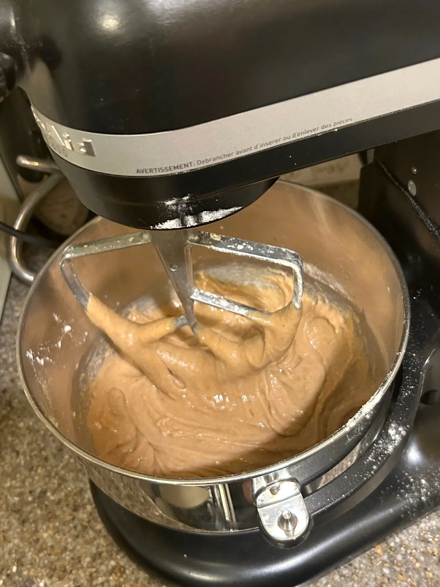 Making batter for Ina Garten's Apple Spice Cake