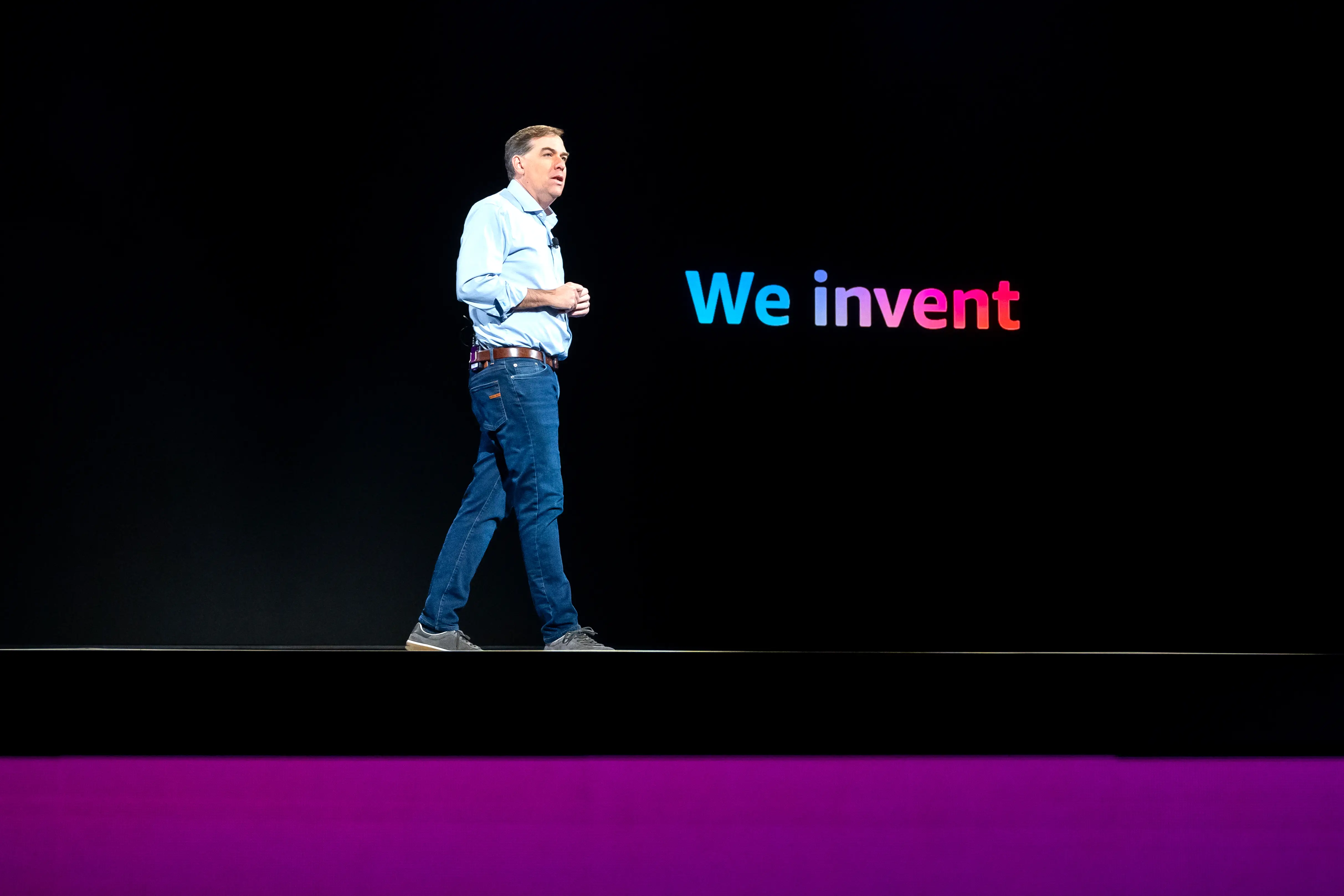 AWS CEO Matt Garman onstage at Re: Invent 2024.