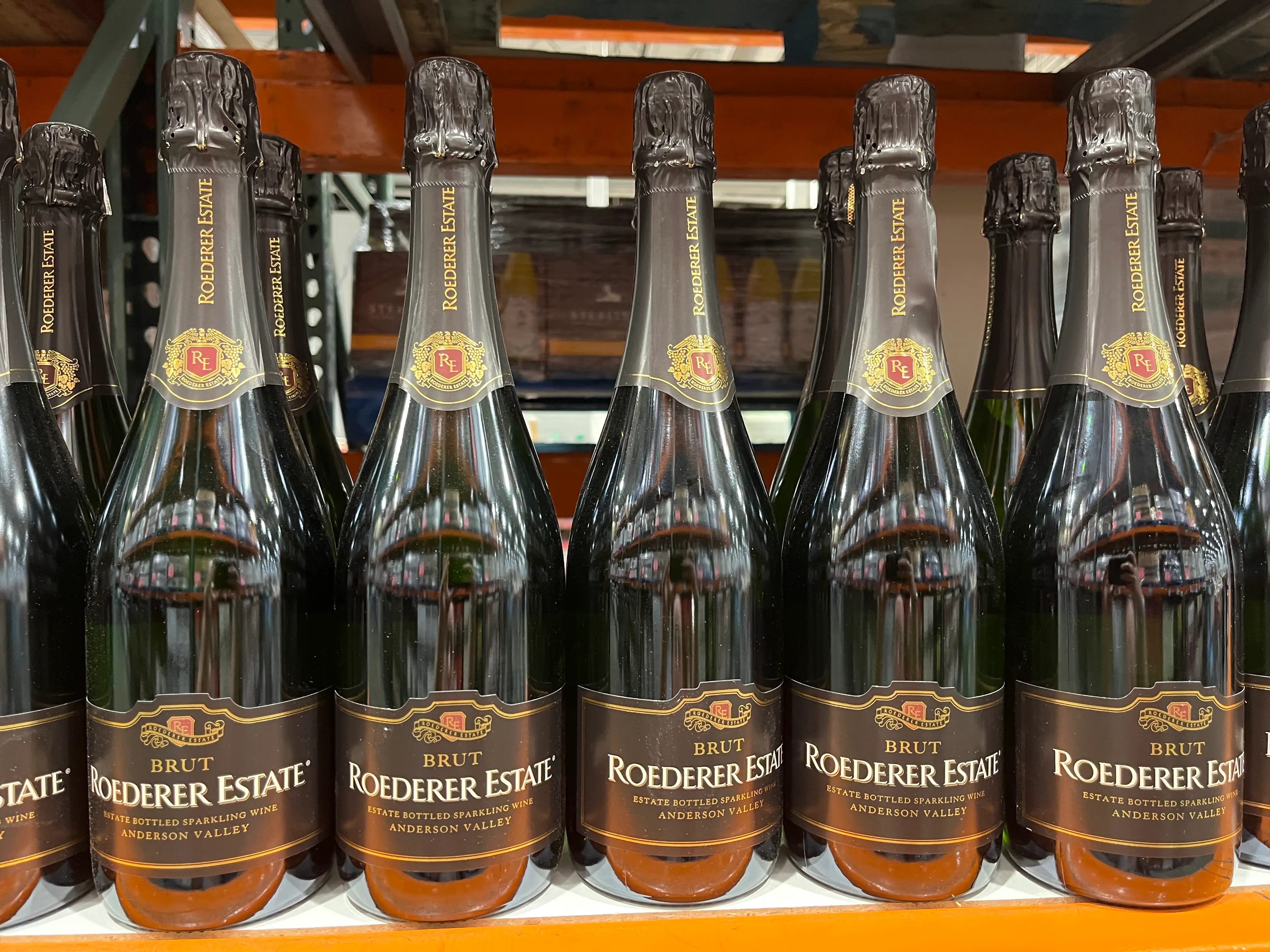 bottles of sparkling wine at costco
