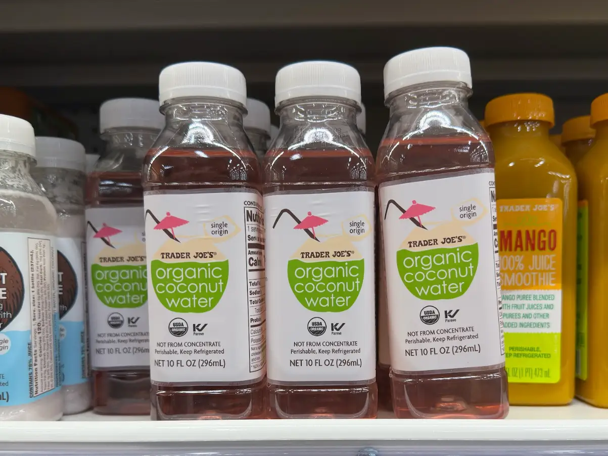 Trader Joe's organic coconut water.