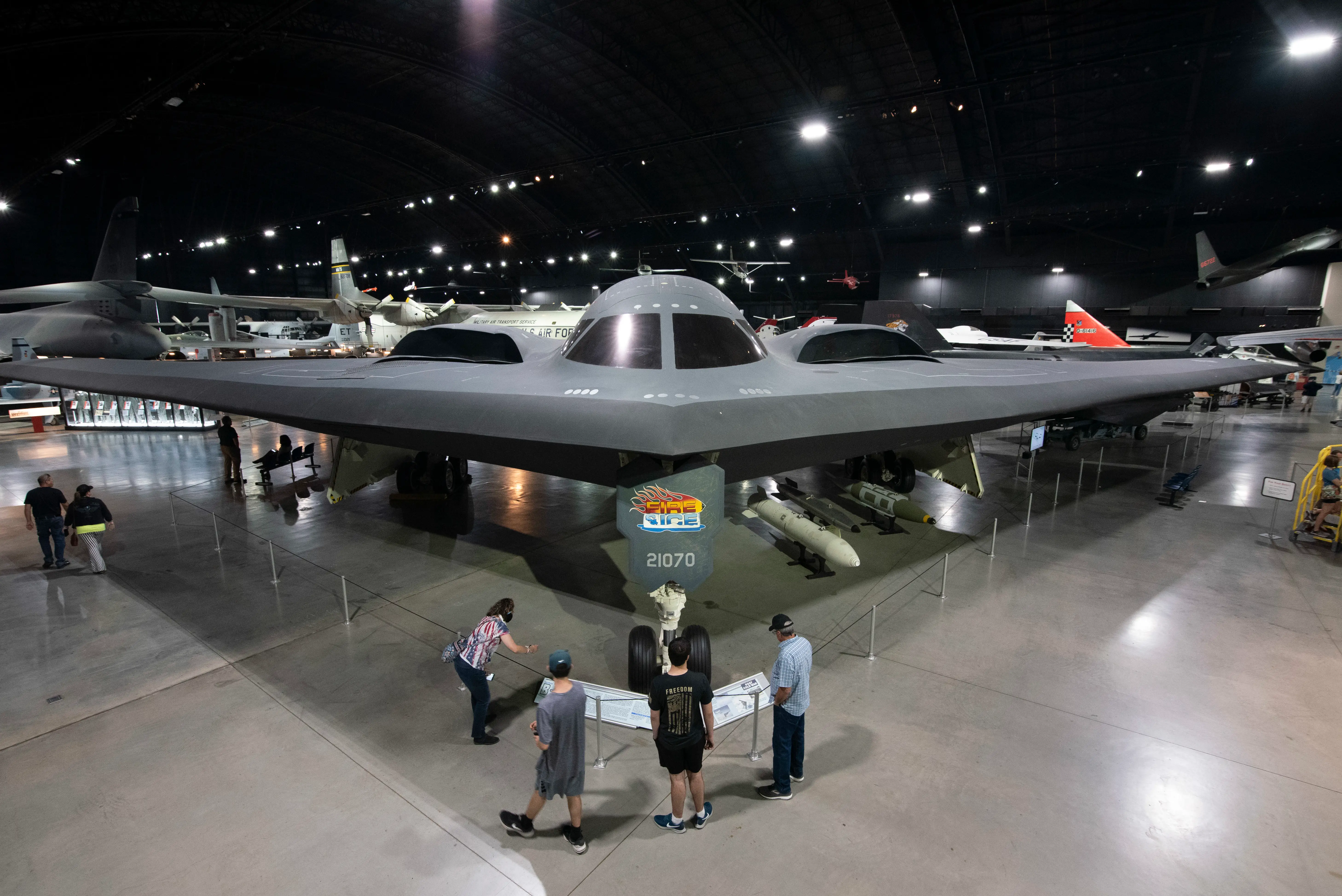 The B-2 on display at the US Air Force Museum.