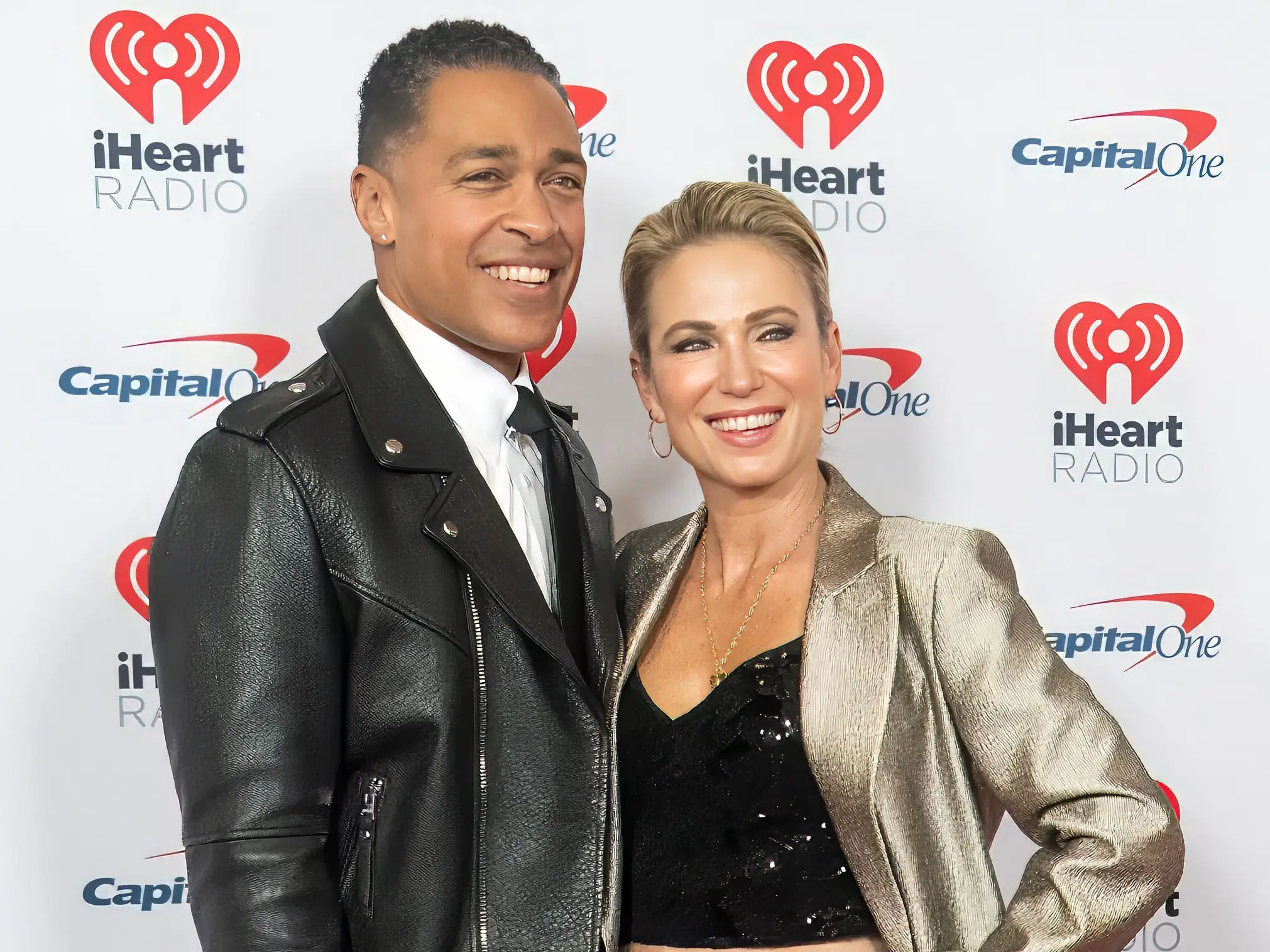 T.J. Holmes and Amy Robach attend iHeartRadio z100's Jingle Ball 2023 Presented By Capital One at Madison Square Garden on December 08, 2023