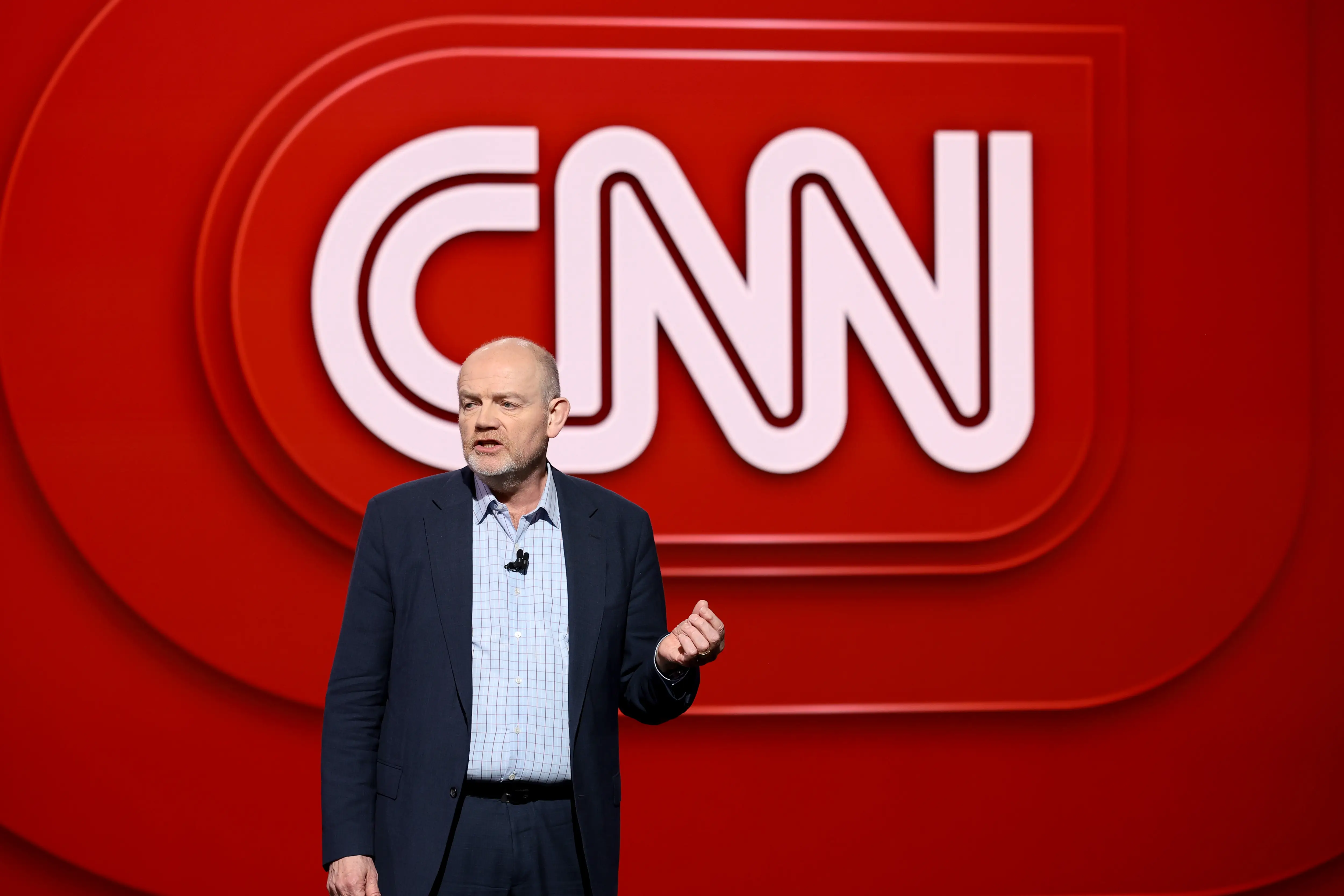 CNN CEO Mark Thompson speaks at an advertising event in New York City, 2024