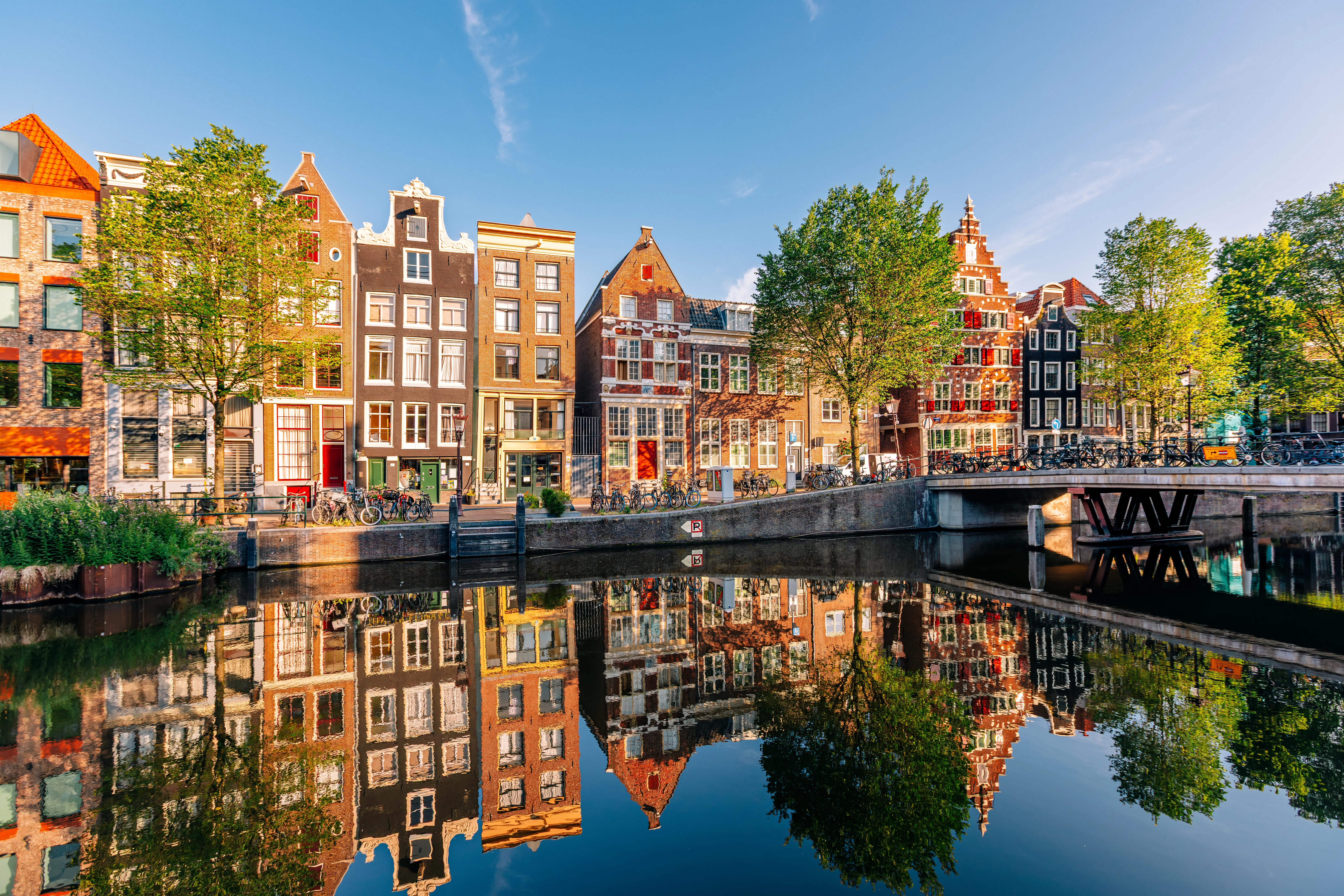 Houses along water in the netherlands