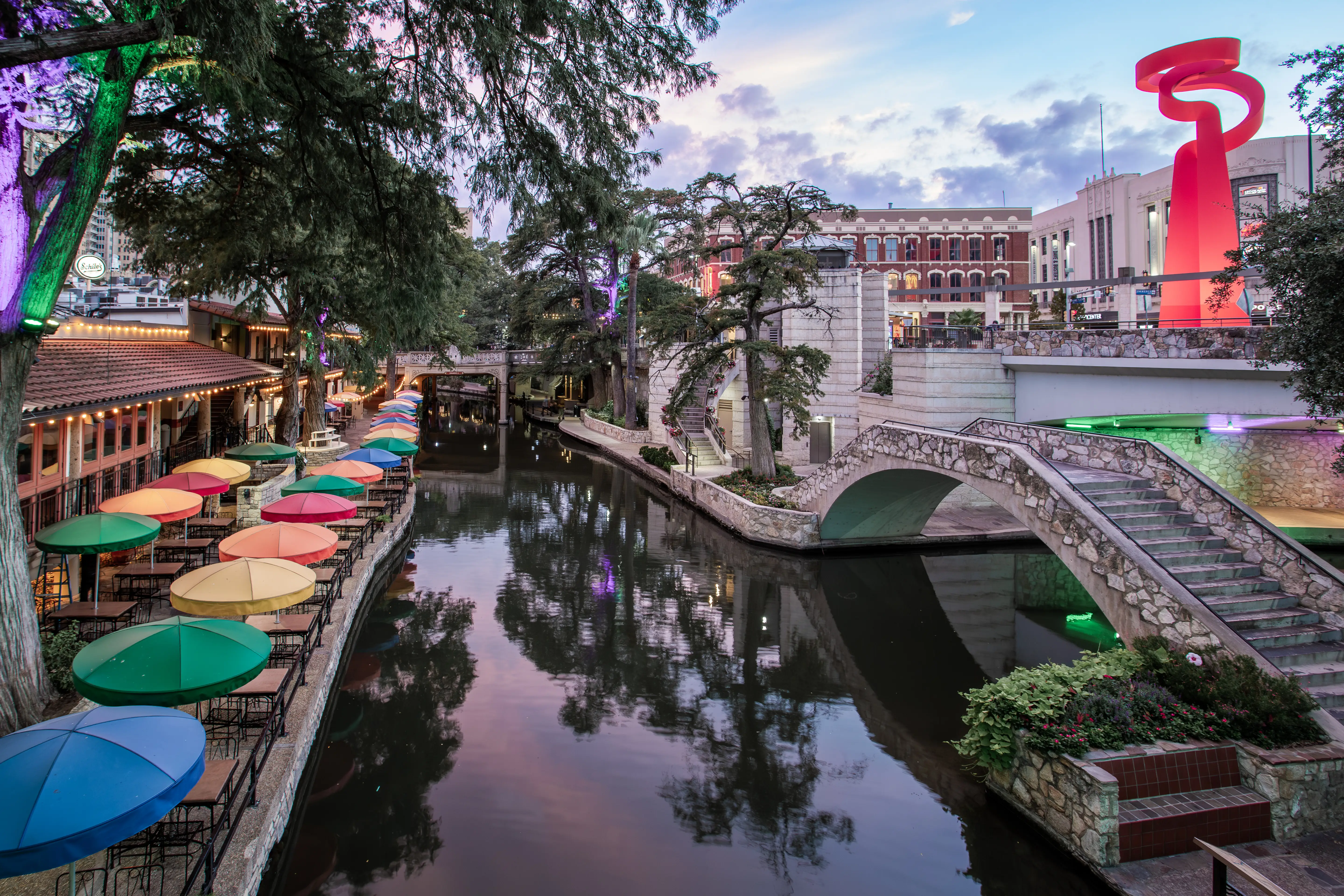 The San Antonio Riverwalk.