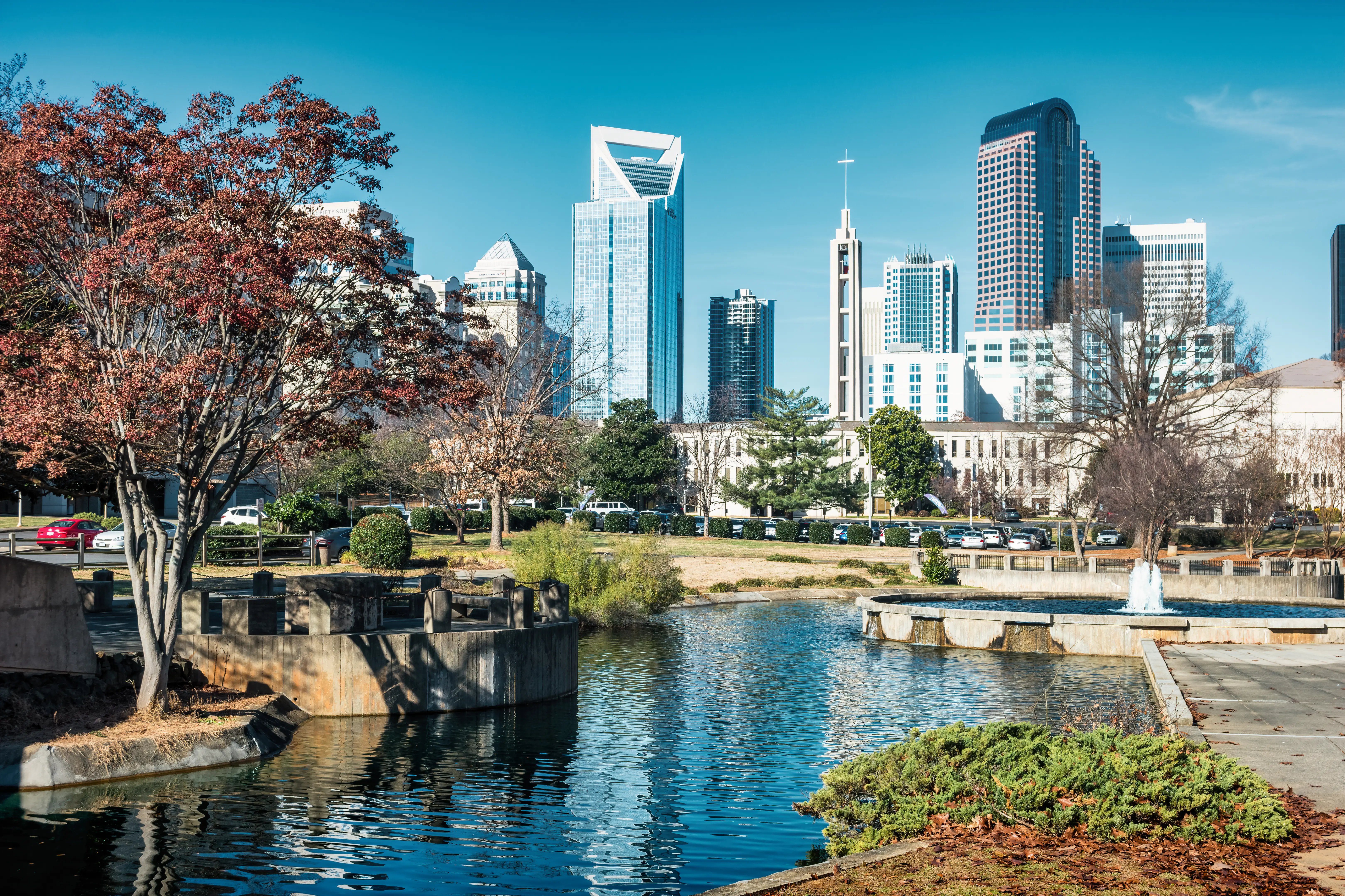 Skyline of downtown Charlotte, North Carolina.
